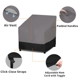 BEELAND housse de meubles d'extérieur coupe-vent housse de chaise longue d'extérieur étanche housse de canapé de Patio robuste avec évent - Product Image 4