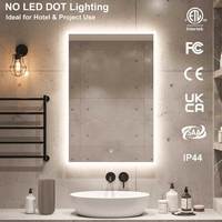 Nouveau Miroir de Salle de Bain LED NewThingLine Éco Sans Cuivre, Éclairage Avant et Arrière, Cadre Poncé Remplaçable, Anti-Oxydation, IP44