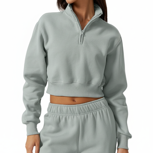 Sweat à capuche à manches longues pour femmes Street Style Loose Crop Top pour femmes - Product Image 1