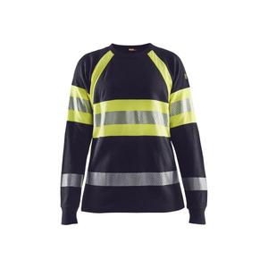 BLAKLADER - 349417618933XL Camiseta resistente al fuego para mujer manga larga azul marino/amarillo ROPA DE TRABAJO RESISTENTE A LLAMAS - Product Image 1