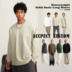 เสื้อสเวตเชิ้ตคอกลมทรงหลวม รุ่น BEW0186 สำหรับผู้ชาย ผ้าฝ้าย 100% แขนเสื้อแบบดรอปโชว์เดอร์ ปักลายเทคนิค สำหรับฤดูใบไม้ร่วง - Product Image 5