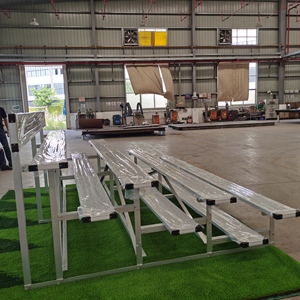 Tribune en aluminium <span class=keywords><strong>à</strong></span> 4 niveaux <span class=keywords><strong>à</strong></span> faible hauteur, sièges portables pour stade <span class=keywords><strong>de</strong></span> football, bancs en aluminium AL- Sièges <span class=keywords><strong>de</strong></span> tribune extérieurs NLP-4 - Product Image 5