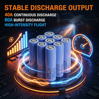 Batería de estado sólido de celda completa de alta tasa de descarga 10C, 40T, 4000mAh, 36V, 500 ciclos, para drones FPV, UAV y herramientas eléctricas (INR21700)