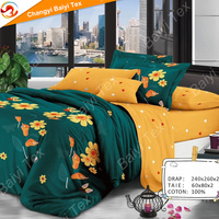 Vente en gros Lit 2 Places Luxury 3 Place 4 Taies 2 Draps 2 Ride 4pcs Ensemble de draps en microfibre avec taie d'oreiller pour textile à la maison