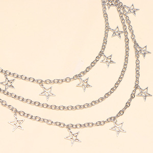 โซ่คล้องกางเกงลายดาวฮิปฮอป หลายชั้น ทำจากโลหะผสมสังกะสี โซ่คาดเอว สไตล์ปาร์ตี้พังก์ แฟชั่นโซ่คล้องตัว - Product Image 3