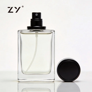 Botella de Perfume Tradicional Étnica de Vidrio Plano Plateada en Oro de 30 ml con Tapa Magnética y Pulverizador - Product Image 3