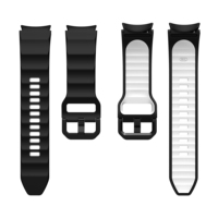 Bracelet en silicone pour montre connectée Samsung Galaxy Watch 7 6 5 4 Series Sport, accessoires de montre, bracelet de poignet design 20 mm 22 mm