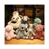 Animal de peluche suave para niños, juguete de dinosaurio, cerdo, conejo, pingüino, panda, mono, koala, vaca