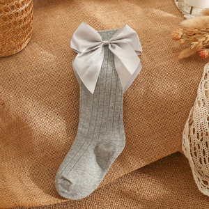 Bow bé cotton cô gái Vớ bán buôn rắn màu trẻ em cô gái Vớ giữa ống trẻ em vớ - Product Image 6