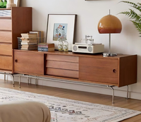 Meuble TV rétractable de style moderne, table basse, salon, chambre, salle à manger, rangement compact, écologique, durable, léger