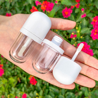Nouveau design Tubes de brillant à lèvres personnalisés en blanc clair Tubes de brillant à lèvres ronds en gros Conteneur de baume à lèvres