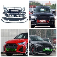 Pour Audi A7/S7, mise à niveau vers un style RS7, calandre de pare-chocs avant avec lèvre avant, 2019-2020, matériau ABS, ajustement OEM