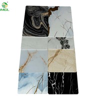 Panneaux muraux en PVC marbré à revêtement UV brillant de haute qualité, imperméables, faciles à installer, découpe personnalisée, feuille de 1220*2440*3mm
