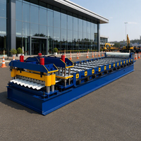 Ligne de production automatique de tuiles émaillées pressées à froid, ligne de production de tôles de toiture en acier avec système informatique Delta PLC