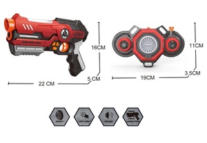 Équipement d'étiquette laser Pistolet et gilet Jeux de tir multijoueurs Pistolet laser Lasergun Jouets avec <span class=keywords><strong>4</strong></span> pistolets et <span class=keywords><strong>4</strong></span> gilets - Product Image 2