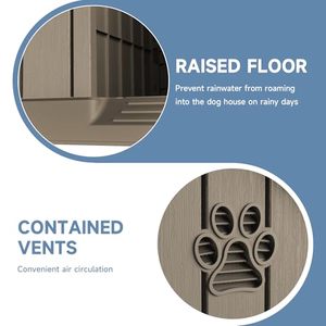 Easy Assembly Indoor Small Dog House Waterproof & UV-Resistant, Hidden Vents Stable Structure Wooden for Cats - Product Image 3