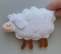 Jouets en feutre en forme d'animaux de la ferme : mouton, chat, vache, cochon, oie, poulet, souris, chien, lapin, jouets en feutre cousus