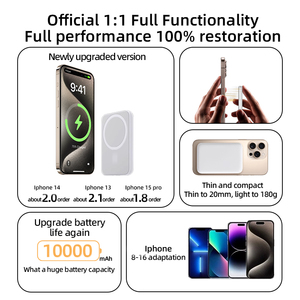 10000 mAh từ không dây 5000mAh Điện thoại di động 20 Wát sạc nhanh pin bên ngoài tùy chỉnh 5000 10000 mAh ngân hàng điện cho <span class=keywords><strong>iPhone</strong></span> - Product Image 3