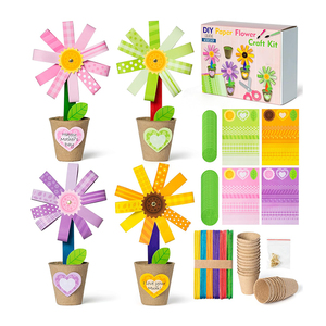 NEW 2025 Fun DIY Sunflower Art Activities for Kids DIY Spring Flower <strong>Paper</strong> Pot Craft <strong>Kits</strong> <strong>Make</strong> Your Colorful Flowers Gift Crafts - Product Image 1