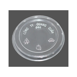 ฝาพลาสติกพีวีซีใสแบบย่อยสลายได้เป็นมิตรต่อสิ่งแวดล้อมวัสดุจาก Quang Quan ย่อยสลายได้ทางชีวภาพสำหรับถ้วยพลาสติกเวียดนาม - Product Image 1