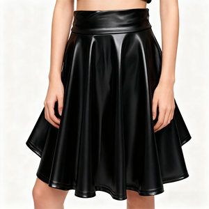 Vestido de Dança de Salão para Adultos com Cintura Alta e Plissado em Brilho Metálico (Poliéster/Rayon) - Product Image 2
