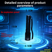 Lampe torche antidéflagrante IP66 en aluminium, mini lampe frontale de sécurité à LED puissante pour casque, idéale pour les stations de pompage et les casernes