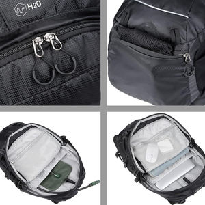 Mochila de Hidratación de Nailon Negro de Calidad, Impermeable, para Senderismo, Ciclismo, Viajes, con Soporte para <span class=keywords><strong>Casco</strong></span>, Capacidad de 36-56L - Product Image 2