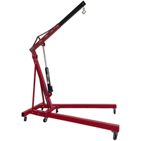 Grue de levage hydraulique pliable de 2 tonnes pour moteur, grue d'atelier avec levier facile pour le chargement et le levage de moteurs de véhicules