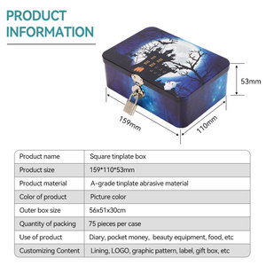 पुनर्नवीनीकरण अनुकूलित रंग एल्यूमीनियम धातु आयताकार बॉक्स अनुकूलित 4 रंग ऑफसेट मुद्रण Uv कोटिंग कस्टम लोगो उपहार - Product Image 2
