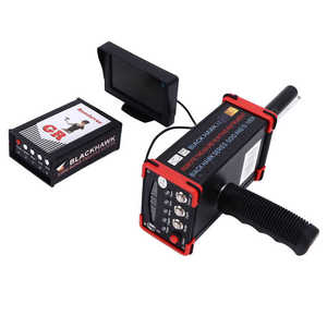 Détecteur de métaux précieux à longue portée avec grand écran LCD 3D, couleur rouge, modèle Black II, pour la recherche d'or, d'argent, de cuivre et de métaux précieux - Product Image 1