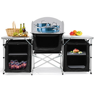 HISPEED Outdoor Portable <strong>Folding</strong> Cooking Station <strong>Table</strong> <strong>Kitchen</strong> Multifunction IGT Foldable Aluminium Camping <strong>Table</strong> - Product Image 6