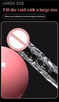 Dildo Anal de Cristal Transparente para Adultos, Dildo Grande Realista Popular, Producto Sexual Transparente, Juguete Sexual, Vibrador de Punto G