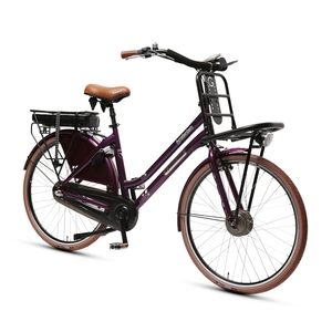 Vélo Cargo électrique de Style hollandais pour femmes 700x40c avec porte-bagages avant et arrière - Product Image 2