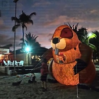 Bébés castors gonflables géants, animaux gonflables surdimensionnés pour la promotion de marque, l'activation en centre commercial, l'engagement du public et les événements en plein air