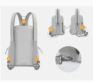 Mini Trọng Lượng Nhẹ Nylon Ba Lô Nhỏ Ngày Gói Cho Phụ Nữ Màu Đen Không Thấm Nước Giản Dị Trường Phong Cách Cô Bé Của Túi - Product Image 5