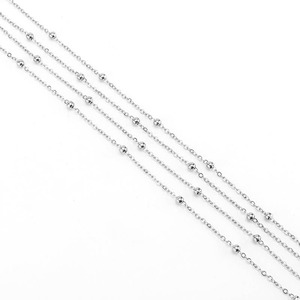 304 Stainless Steel Cross Beading Chain High Quality Protective Coating Beaded Chain <b>Rosary</b> for Necklace Bracelet Jewelry Making - Product Image 5