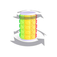 Nouveauté Fidget Toy Magic Cube Puzzle Cylindre Rotation & Glisser Logique Agité Main Jeu Trick Puzzle Cadeau