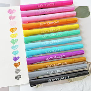 12 металлических мелков для малышей, легко держать безопасные художественные принадлежности для детей, легко чистить Детские мелки для раскрашивания - Product Image 2