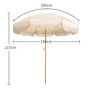 DD3900 Mode maßge schneiderte Garten Som brilla Meer Big Patio Sonnenschirm Regenschirm Strand Pilz Sonnenschirm mit Quasten - Product Image 6