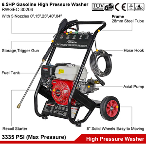 Promotion : <span class=keywords><strong>Nettoyeur</strong></span> <span class=keywords><strong>Haute</strong></span> <span class=keywords><strong>Pression</strong></span> à Essence 6,5 CV <span class=keywords><strong>pour</strong></span> Voitures et Surfaces – Laveuse à Jet d'Eau <span class=keywords><strong>pour</strong></span> Nettoyage Automobile - Product Image 2