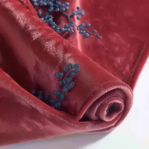 Haute qualité quatre voies extensible Spandex Polyester maille hollande canapé coréen velours luxe rideau tissu