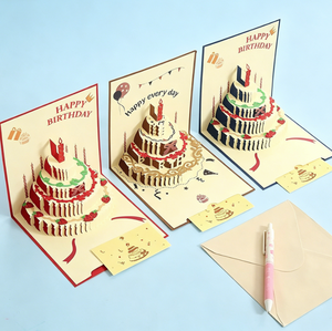 <span class=keywords><strong>Carte</strong></span> de vœux d'anniversaire 3D pop-up, faite à la main, design gâteau découpé en papier, <span class=keywords><strong>carte</strong></span> de vœux <span class=keywords><strong>joyeux</strong></span> anniversaire pour amis, <span class=keywords><strong>amoureux</strong></span>, cadeau - Product Image 5