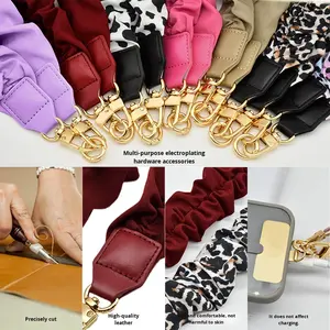 Correa Corta para Teléfono de Muñeca, Cordón de Alta Gama para Teléfono Móvil con Cadena Antipérdida y Colgante de Poliéster - Product Image 3