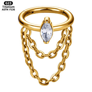 G23 titanio 16G concatenato segmento cartilagine elica Daith conchiglia anello Piercing <span class=keywords><strong>Septem</strong></span> Clicker orecchini moda per il corpo gioielli - Product Image 1