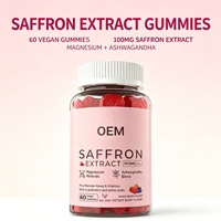 Gummies OEM Marque Privée Safran Ashwagandha Magnésium 60 Unités Saveur Baies Mixtes Améliore l'Immunité Usage Adulte Pour Marque Personnalisée