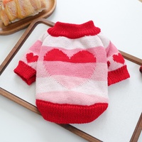 Valentijnsdag trui met hartjes voor katten en honden, lief, schattig, warm en knus, romantisch, feestelijk, leuk cadeau
