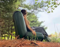 Fauteuil gonflable pliable en PVC, chaise de camping à air, siège gonflable d'extérieur