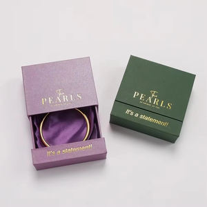 Eco-friendly Drawer Pull Out Slide Jewelry <b>Gift</b> <b>Box</b> Exclusive Pearl <b>Earring</b> Ring Necklace Packaging <b>box</b> - Product Image 6