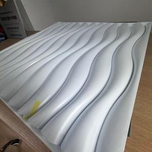 Panneaux muraux 3D en PVC couleur personnalisée pour salon, motif vague brisante, panneaux muraux 3D avec finition métallique - Product Image 6