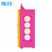 Distributeur automatique de barbe à papa avec lumières LED, machine à barbe à papa commerciale à monnayeur pour centre commercial, design mignon de dessin animé